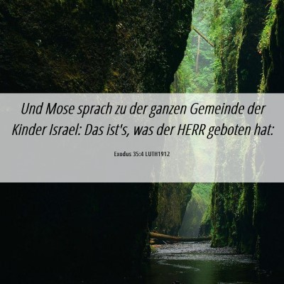 Picture 06 - Exodus 35:4 LUTH1912 - Und Mose sprach zu der ganzen Gemeinde der Kinder - Bible Verse Picture