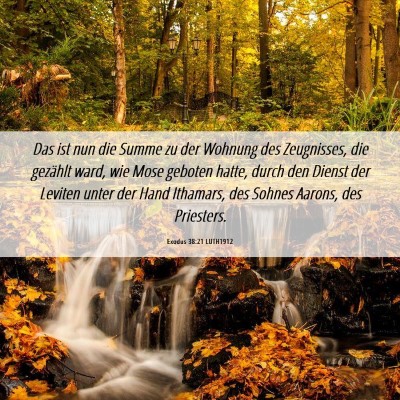 Picture 06 - Exodus 38:21 LUTH1912 - Das ist nun die Summe zu der Wohnung des - Bible Verse Picture