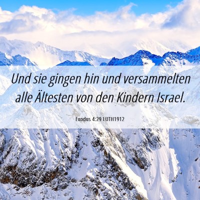 Picture 06 - Exodus 4:29 LUTH1912 - Und sie gingen hin und versammelten alle - Bible Verse Picture