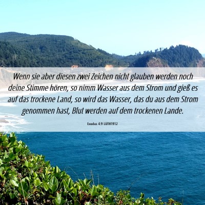 Picture 06 - Exodus 4:9 LUTH1912 - Wenn sie aber diesen zwei Zeichen nicht glauben - Bible Verse Picture