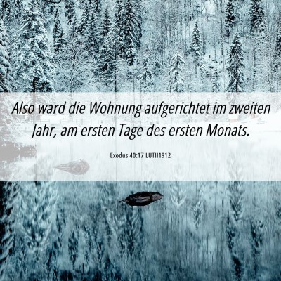 Picture 06 - Exodus 40:17 LUTH1912 - Also ward die Wohnung aufgerichtet im zweiten - Bible Verse Picture