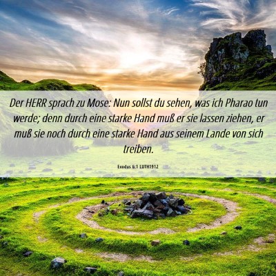 Picture 06 - Exodus 6:1 LUTH1912 - Der HERR sprach zu Mose: Nun sollst du sehen, was - Bible Verse Picture