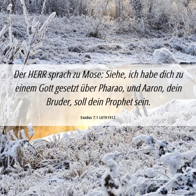 Picture 06 - Exodus 7:1 LUTH1912 - Der HERR sprach zu Mose: Siehe, ich habe dich zu - Bible Verse Picture