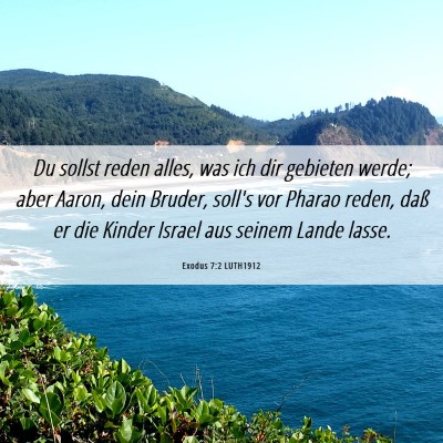 Picture 06 - Exodus 7:2 LUTH1912 - Du sollst reden alles, was ich dir gebieten - Bible Verse Picture