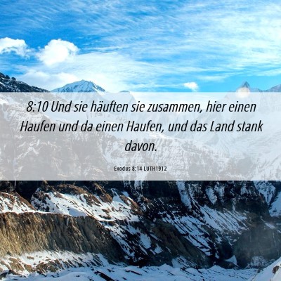 Picture 06 - Exodus 8:14 LUTH1912 - 8:10 Und sie häuften sie zusammen, hier einen - Bible Verse Picture