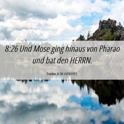 Picture 06 - Exodus 8:30 LUTH1912 - 8:26 Und Mose ging hinaus von Pharao und bat den - Bible Verse Picture