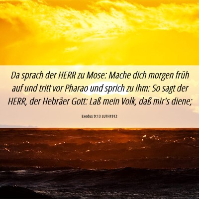 Picture 06 - Exodus 9:13 LUTH1912 - Da sprach der HERR zu Mose: Mache dich morgen - Bible Verse Picture