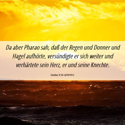 Picture 06 - Exodus 9:34 LUTH1912 - Da aber Pharao sah, daß der Regen und Donner und - Bible Verse Picture