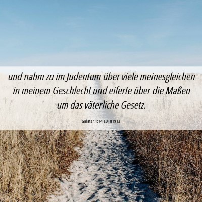 Picture 06 - Galater 1:14 LUTH1912 - und nahm zu im Judentum über viele - Bible Verse Picture