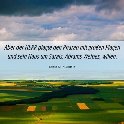 Picture 06 - Genesis 12:17 LUTH1912 - Aber der HERR plagte den Pharao mit großen - Bible Verse Picture
