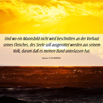 Picture 06 - Genesis 17:14 LUTH1912 - Und wo ein Mannsbild nicht wird beschnitten an - Bible Verse Picture