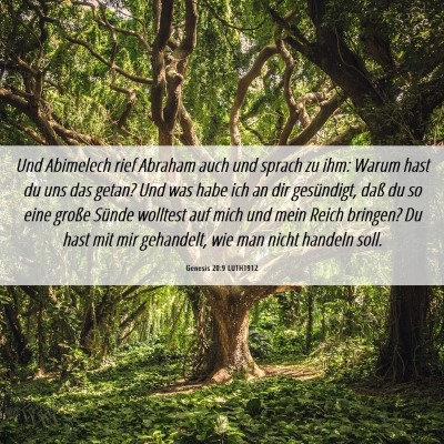 Picture 06 - Genesis 20:9 LUTH1912 - Und Abimelech rief Abraham auch und sprach zu - Bible Verse Picture