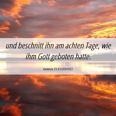 Picture 06 - Genesis 21:4 LUTH1912 - und beschnitt ihn am achten Tage, wie ihm Gott - Bible Verse Picture