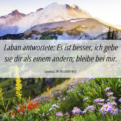 Picture 06 - Genesis 29:19 LUTH1912 - Laban antwortete: Es ist besser, ich gebe sie dir - Bible Verse Picture