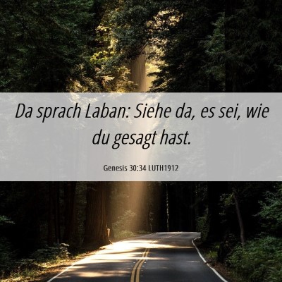 Picture 06 - Genesis 30:34 LUTH1912 - Da sprach Laban: Siehe da, es sei, wie du gesagt - Bible Verse Picture