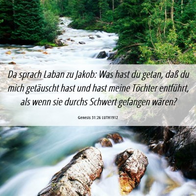 Picture 06 - Genesis 31:26 LUTH1912 - Da sprach Laban zu Jakob: Was hast du getan, daß - Bible Verse Picture
