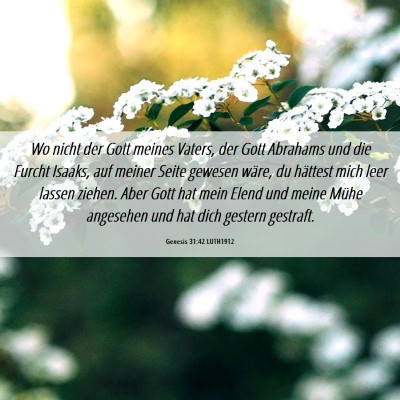 Picture 06 - Genesis 31:42 LUTH1912 - Wo nicht der Gott meines Vaters, der Gott - Bible Verse Picture
