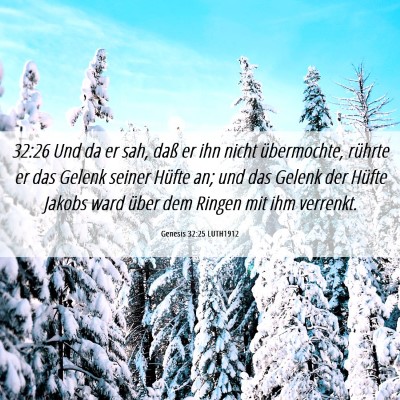 Picture 06 - Genesis 32:25 LUTH1912 - 32:26 Und da er sah, daß er ihn nicht - Bible Verse Picture