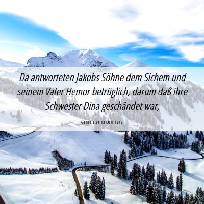 Picture 06 - Genesis 34:13 LUTH1912 - Da antworteten Jakobs Söhne dem Sichem und - Bible Verse Picture