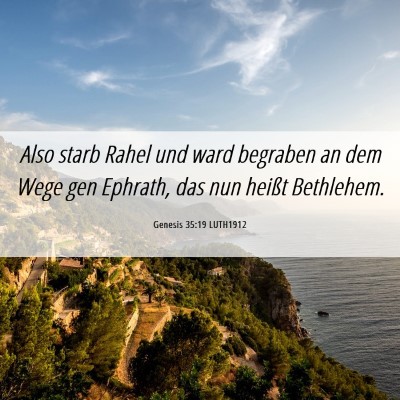 Picture 06 - Genesis 35:19 LUTH1912 - Also starb Rahel und ward begraben an dem Wege - Bible Verse Picture