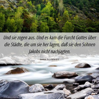Picture 06 - Genesis 35:5 LUTH1912 - Und sie zogen aus. Und es kam die Furcht Gottes - Bible Verse Picture