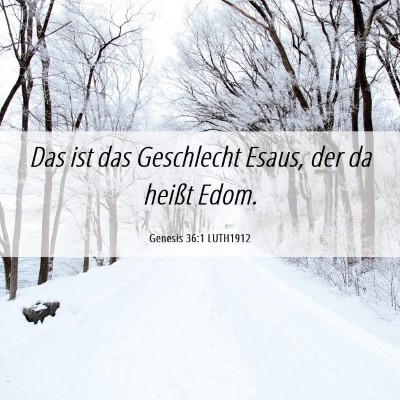 Picture 06 - Genesis 36:1 LUTH1912 - Das ist das Geschlecht Esaus, der da heißt - Bible Verse Picture