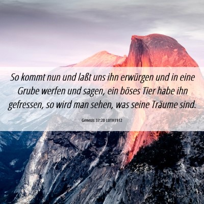 Picture 06 - Genesis 37:20 LUTH1912 - So kommt nun und laßt uns ihn erwürgen und in - Bible Verse Picture