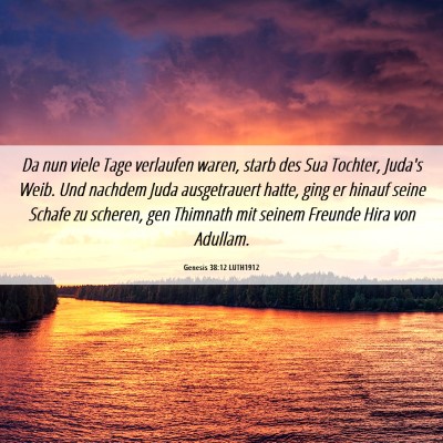 Picture 06 - Genesis 38:12 LUTH1912 - Da nun viele Tage verlaufen waren, starb des Sua - Bible Verse Picture