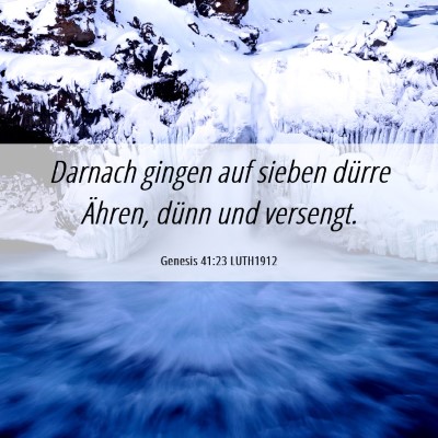 Picture 06 - Genesis 41:23 LUTH1912 - Darnach gingen auf sieben dürre Ähren, dünn - Bible Verse Picture