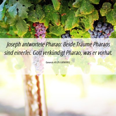 Picture 06 - Genesis 41:25 LUTH1912 - Joseph antwortete Pharao: Beide Träume Pharaos - Bible Verse Picture