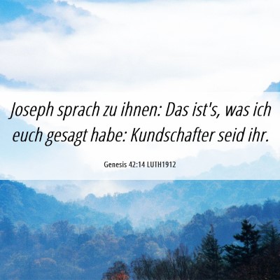 Picture 06 - Genesis 42:14 LUTH1912 - Joseph sprach zu ihnen: Das ist's, was ich euch - Bible Verse Picture