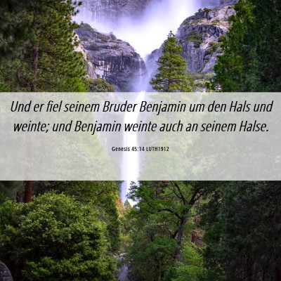 Picture 06 - Genesis 45:14 LUTH1912 - Und er fiel seinem Bruder Benjamin um den Hals - Bible Verse Picture