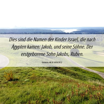 Picture 06 - Genesis 46:8 LUTH1912 - Dies sind die Namen der Kinder Israel, die nach - Bible Verse Picture