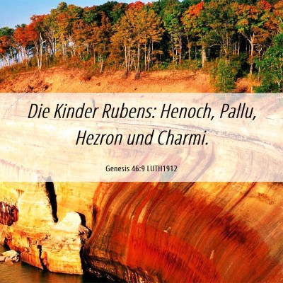 Picture 06 - Genesis 46:9 LUTH1912 - Die Kinder Rubens: Henoch, Pallu, Hezron und - Bible Verse Picture