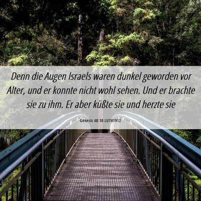 Picture 06 - Genesis 48:10 LUTH1912 - Denn die Augen Israels waren dunkel geworden vor - Bible Verse Picture