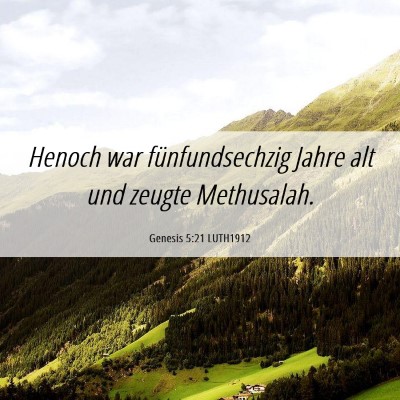 Picture 06 - Genesis 5:21 LUTH1912 - Henoch war fünfundsechzig Jahre alt und zeugte - Bible Verse Picture