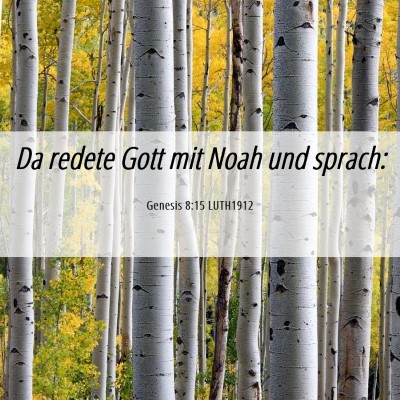Picture 06 - Genesis 8:15 LUTH1912 - Da redete Gott mit Noah und - Bible Verse Picture