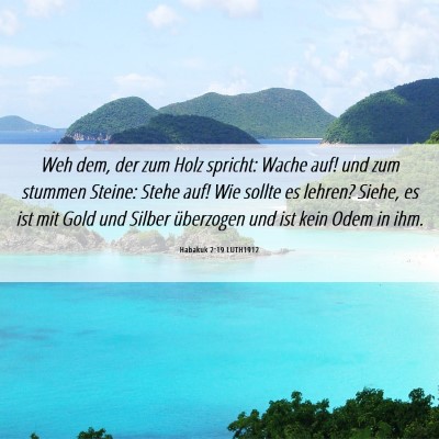Picture 06 - Habakuk 2:19 LUTH1912 - Weh dem, der zum Holz spricht: Wache auf! und zum - Bible Verse Picture