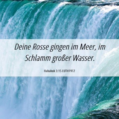 Picture 06 - Habakuk 3:15 LUTH1912 - Deine Rosse gingen im Meer, im Schlamm großer - Bible Verse Picture
