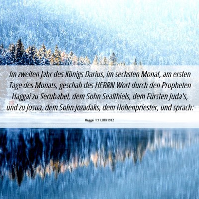 Picture 06 - Haggai 1:1 LUTH1912 - Im zweiten Jahr des Königs Darius, im sechsten - Bible Verse Picture