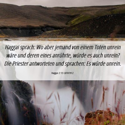 Picture 06 - Haggai 2:13 LUTH1912 - Haggai sprach: Wo aber jemand von einem Toten - Bible Verse Picture