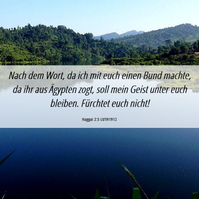 Picture 06 - Haggai 2:5 LUTH1912 - Nach dem Wort, da ich mit euch einen Bund machte, - Bible Verse Picture