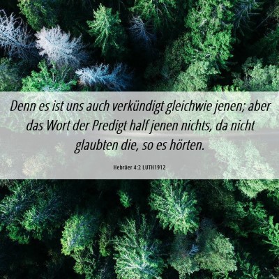 Picture 06 - Hebräer 4:2 LUTH1912 - Denn es ist uns auch verkündigt gleichwie jenen; - Bible Verse Picture
