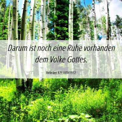 Picture 06 - Hebräer 4:9 LUTH1912 - Darum ist noch eine Ruhe vorhanden dem Volke - Bible Verse Picture