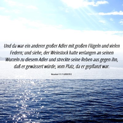 Picture 06 - Hesekiel 17:7 LUTH1912 - Und da war ein anderer großer Adler mit großen - Bible Verse Picture