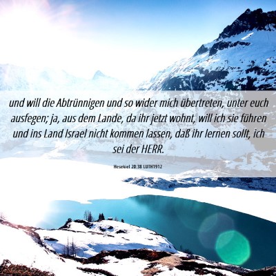 Picture 06 - Hesekiel 20:38 LUTH1912 - und will die Abtrünnigen und so wider mich - Bible Verse Picture