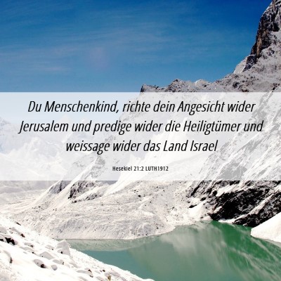 Picture 06 - Hesekiel 21:2 LUTH1912 - Du Menschenkind, richte dein Angesicht wider - Bible Verse Picture