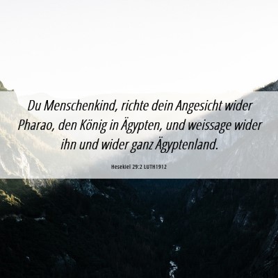 Picture 06 - Hesekiel 29:2 LUTH1912 - Du Menschenkind, richte dein Angesicht wider - Bible Verse Picture
