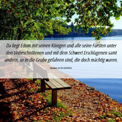 Picture 06 - Hesekiel 32:29 LUTH1912 - Da liegt Edom mit seinen Königen und alle seine - Bible Verse Picture