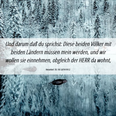 Picture 06 - Hesekiel 35:10 LUTH1912 - Und darum daß du sprichst: Diese beiden Völker - Bible Verse Picture